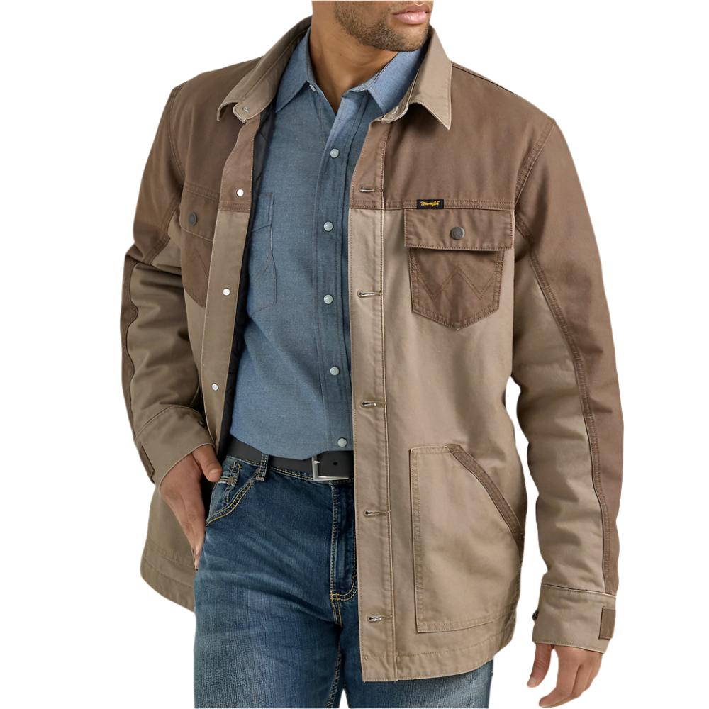 Wrangler Men's Mixed Canvas Chore Jacket MEN - Clothing - Outerwear - Jackets Wrangler   