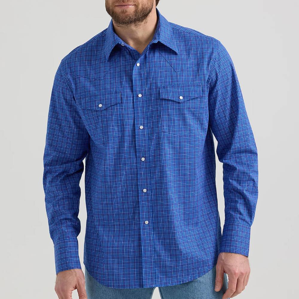 Wrangler Men's Plaid Wrinkle Resistant Shirt MEN - Clothing - Shirts - Long Sleeve Shirts Wrangler   