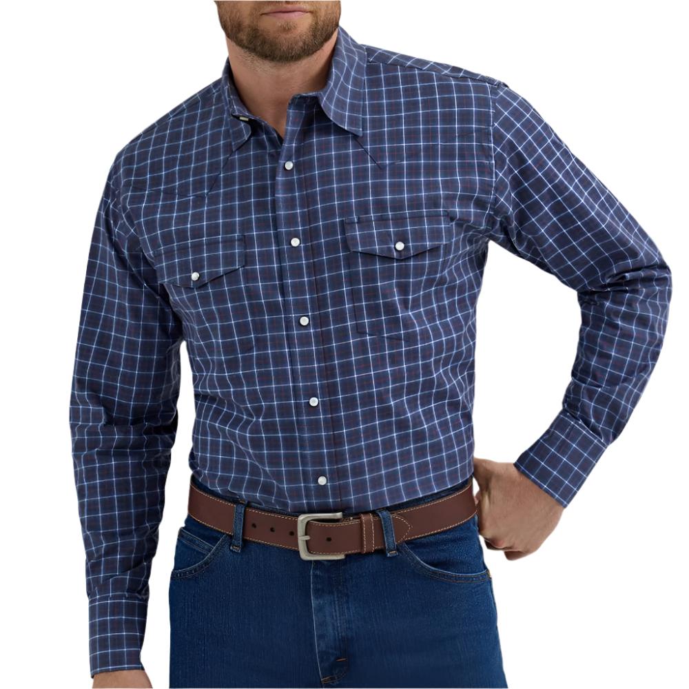 Wrangler Men's Plaid Print Shirt MEN - Clothing - Shirts - Long Sleeve Shirts Wrangler   