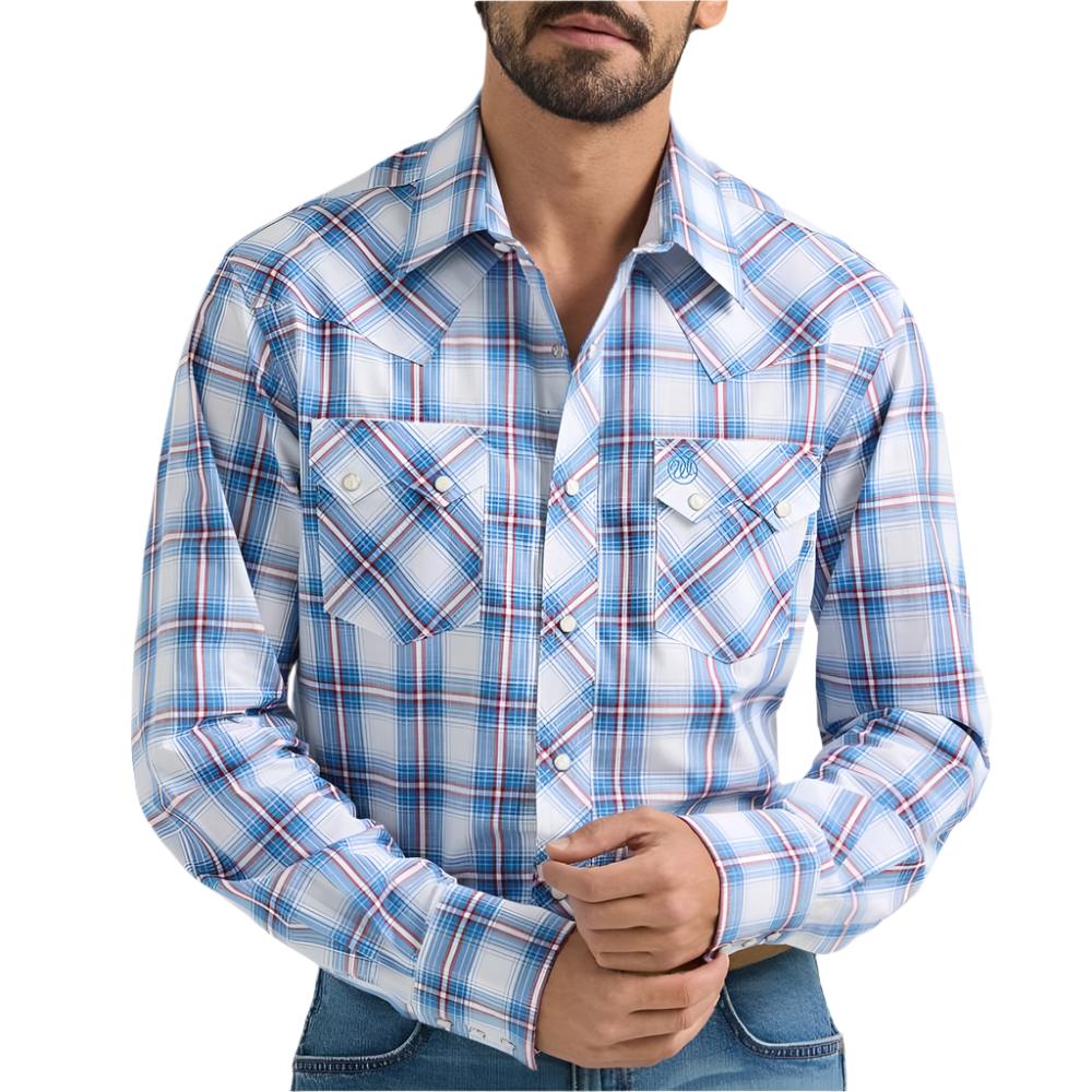 Wrangler Men's Retro Modern Fit Plaid Shirt MEN - Clothing - Shirts - Long Sleeve Wrangler