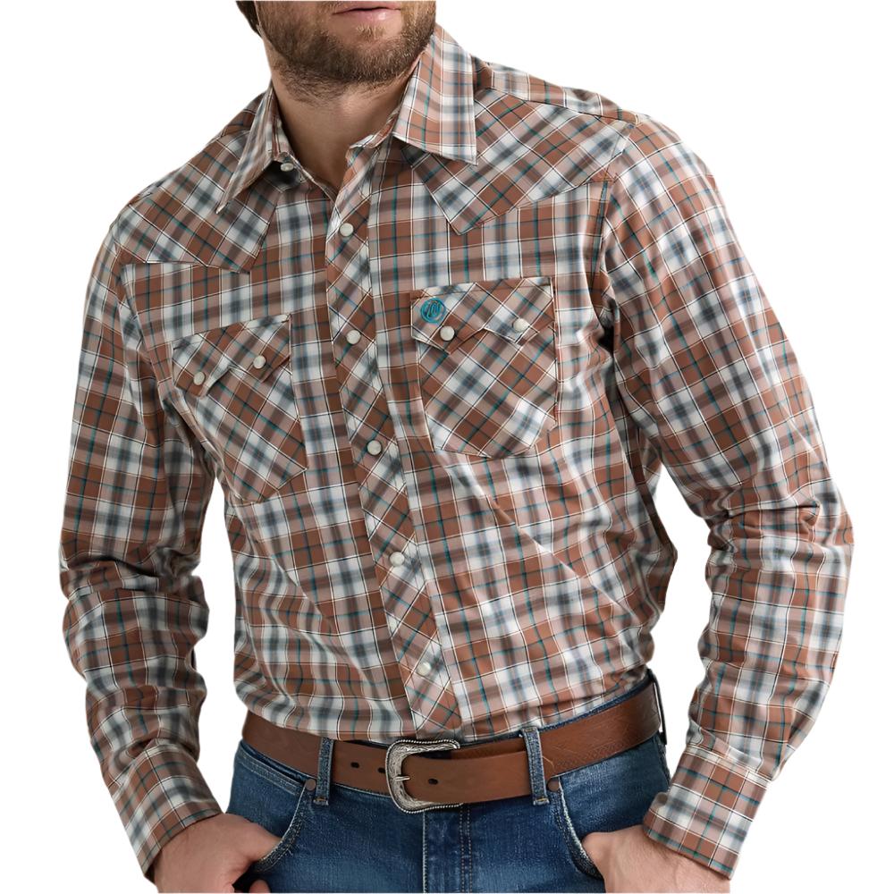 Wrangler Men's Sawtooth Western Shirt MEN - Clothing - Shirts - Long Sleeve Shirts Wrangler   