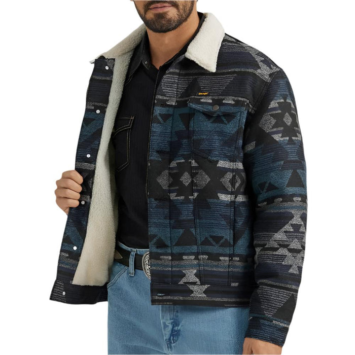 Wrangler Men's Sherpa Lined Jacquard Print Jacket - FINAL SALE MEN - Clothing - Outerwear - Jackets Wrangler