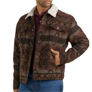 Wrangler Men's Sherpa Lined Jacquard Print Jacket MEN - Clothing - Outerwear - Jackets Wrangler   