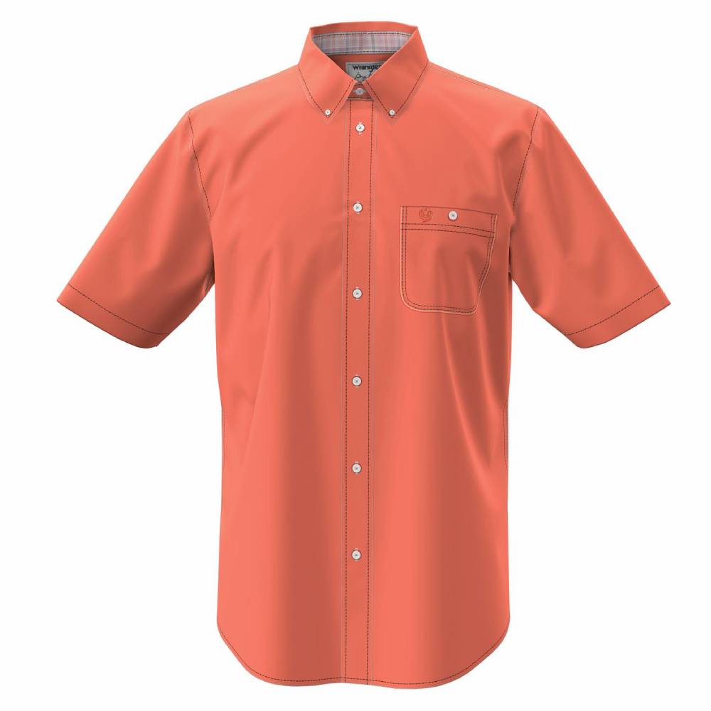 Wrangler Men's Solid George Strait Shirt MEN - Clothing - Shirts - Short Sleeve Shirts Wrangler   