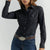 Wrangler Women's Solid Black Snap Shirt WOMEN - Clothing - Tops - Long Sleeved Wrangler   