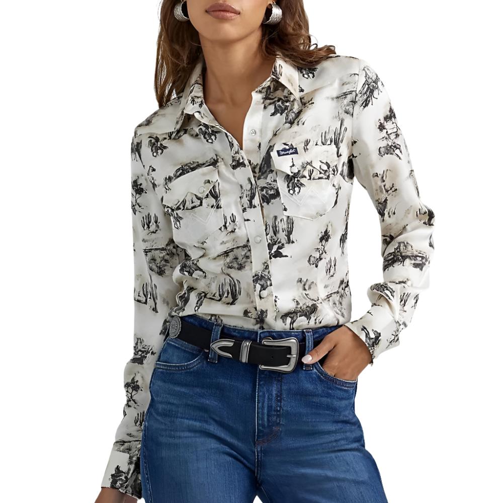 Wrangler Women's Bucking Cowboy Shirt WOMEN - Clothing - Tops - Long Sleeved Wrangler   