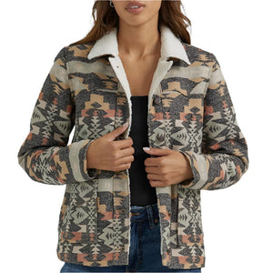 Wrangler Women's Sherpa Lined Southwestern Barn Jacket WOMEN - Clothing - Outerwear - Jackets Wrangler   