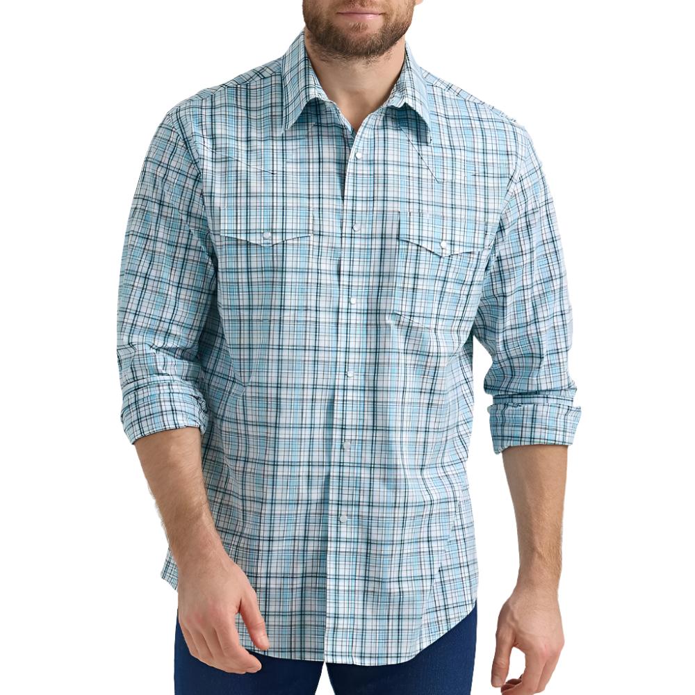 Wrangler Men's Wrinkle Resistant Plaid Shirt - FINAL SALE MEN - Clothing - Shirts - Long Sleeve Shirts Wrangler   