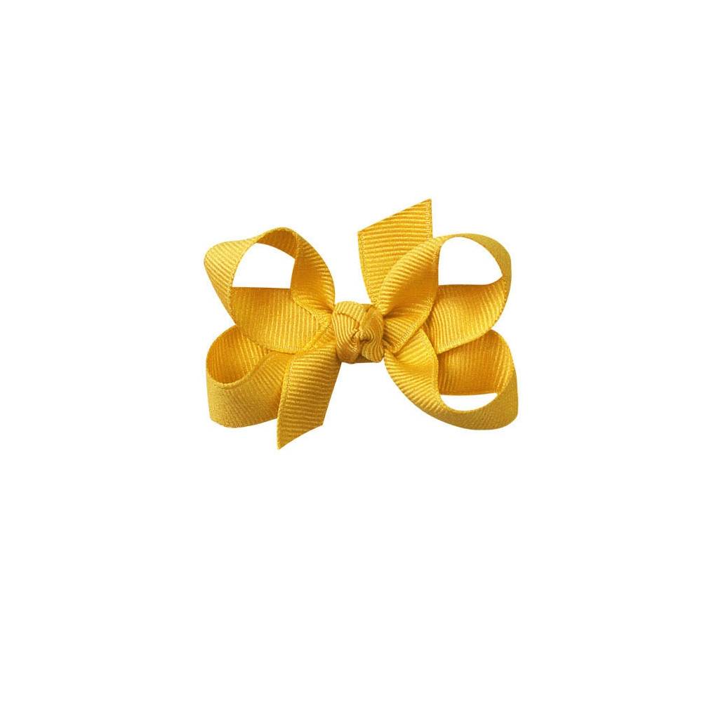 Signature Grosgrain Bow on Clip - 3" Bright Yellow KIDS - Girls - Accessories Beyond Creations LLC   