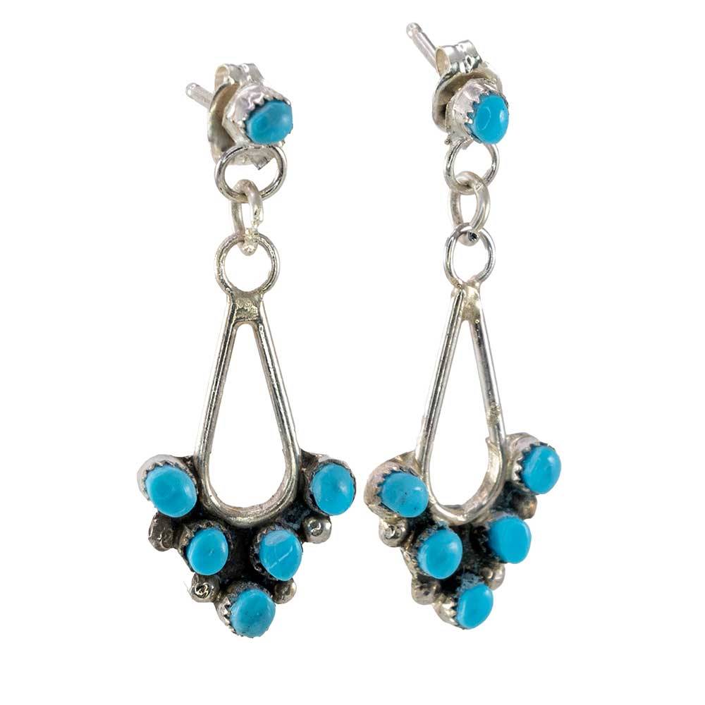 Turquoise Drop Swing Stud Earrings WOMEN - Accessories - Jewelry - Earrings Al Zuni   