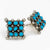 Zuni Kingman Turquoise Square Stud Earrings WOMEN - Accessories - Jewelry - Earrings Al Zuni   