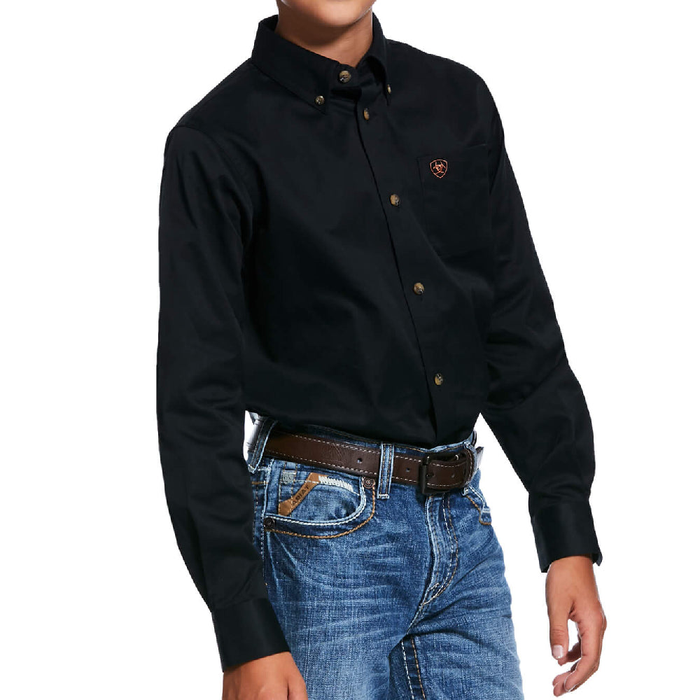 Ariat Boy's Solid Twill Shirt KIDS - Boys - Clothing - Shirts - Long Sleeve Shirts Ariat Clothing   