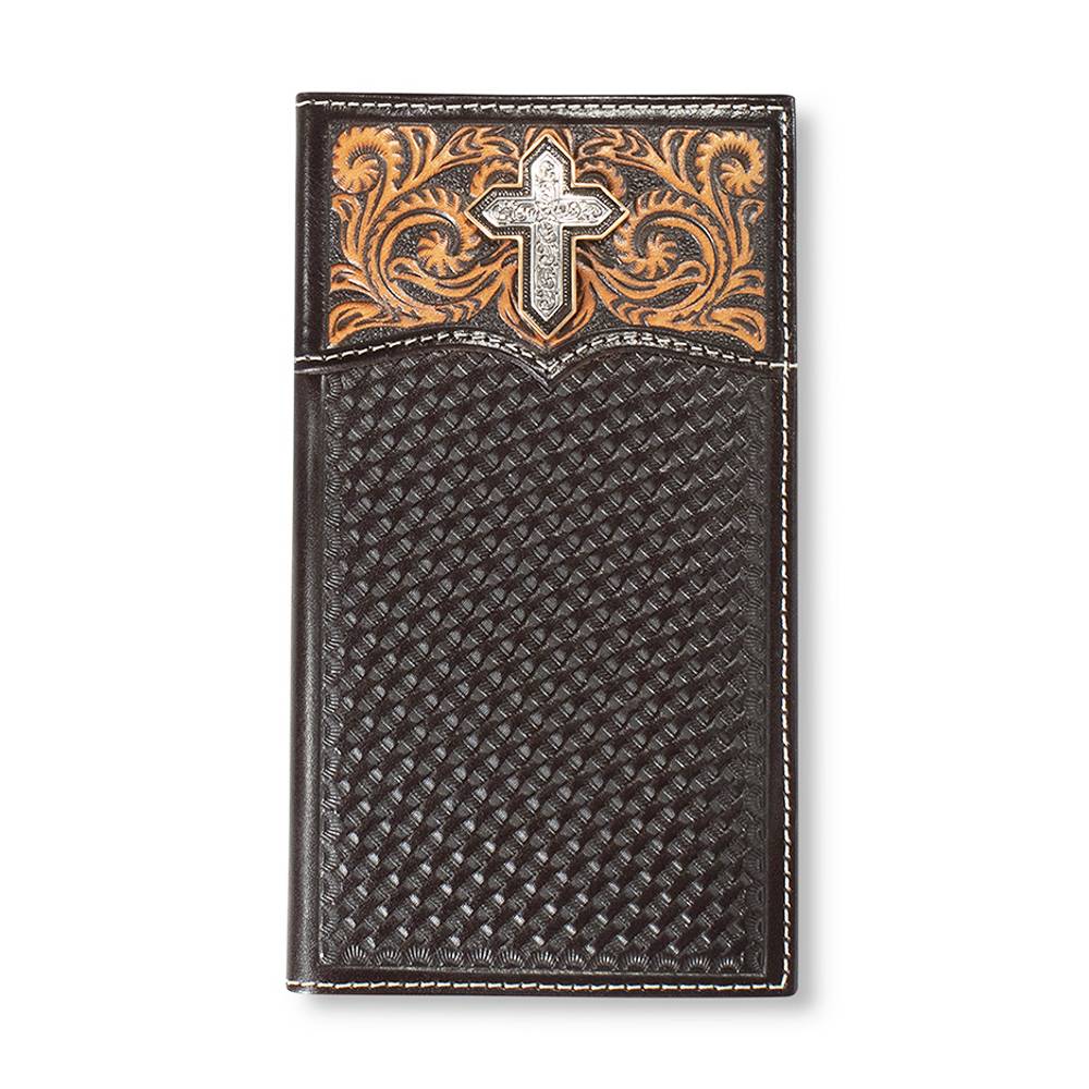 Ariat Cross Floral Filigree Rodeo Wallet MEN - Accessories - Wallets & Money Clips M&F Western Products   