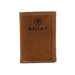 Ariat Embossed Logo Checkbook Trifold Wallet MEN - Accessories - Wallets & Money Clips M&F Western Products   