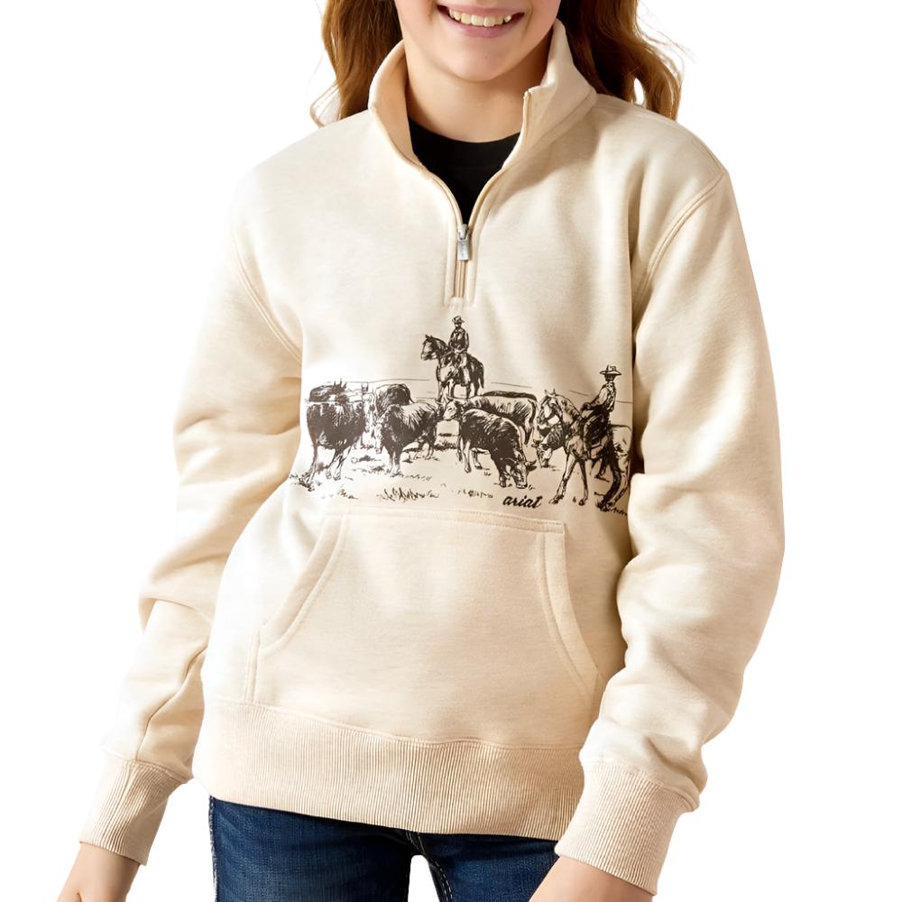 Ariat Girl's Pasture 1/4 Zip Sweatshirt KIDS - Girls - Clothing - Sweatshirts & Hoodies Ariat Clothing   