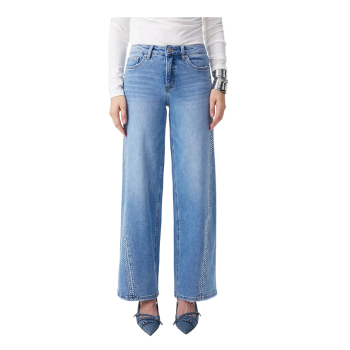 Bayeas Women's New York Rhinestone Jeans