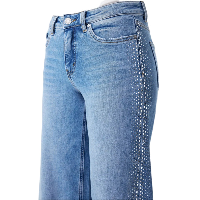 Bayeas Women's New York Rhinestone Jeans