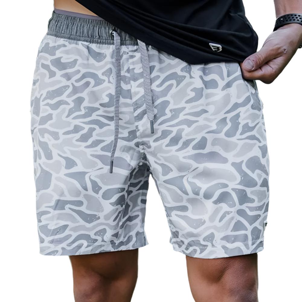 Burlebo 7" Athletic Shorts- White Camo