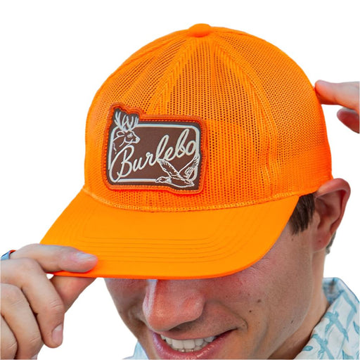 Burlebo Blaze Orange Mesh Cap HATS - BASEBALL CAPS Burlebo   