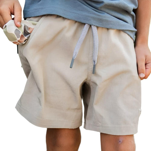 Burlebo Toddler Athletic Short - Heather Khaki KIDS - Baby - Baby Boy Clothing Burlebo   