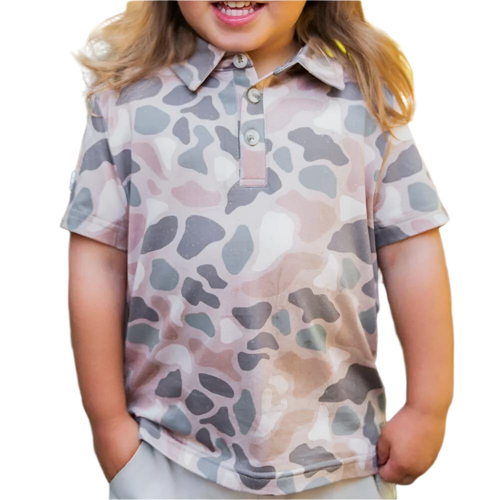 Burlebo Boy's Pintail Camo Performance Polo KIDS - Boys - Clothing - Shirts - Short Sleeve Shirts Burlebo   