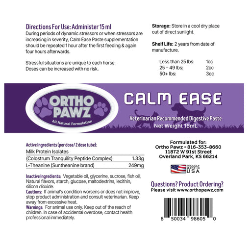 Ortho Pawz Calming Ease Pets - Vitamins & Supplements Ortho Pawz