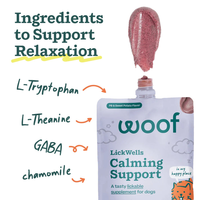 Woof Lickwell Calming Support Pets - Toys & Treats Woof