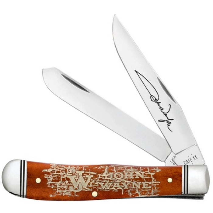 Case XX John Wayne Chestnut Bone 6254 Trapper W/ Jewel Box
