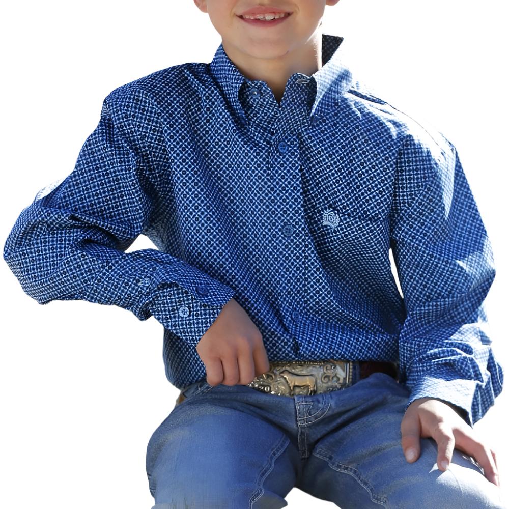 Cinch Boy's Geo Print Shirt KIDS - Boys - Clothing - Shirts - Long Sleeve Shirts Cinch   