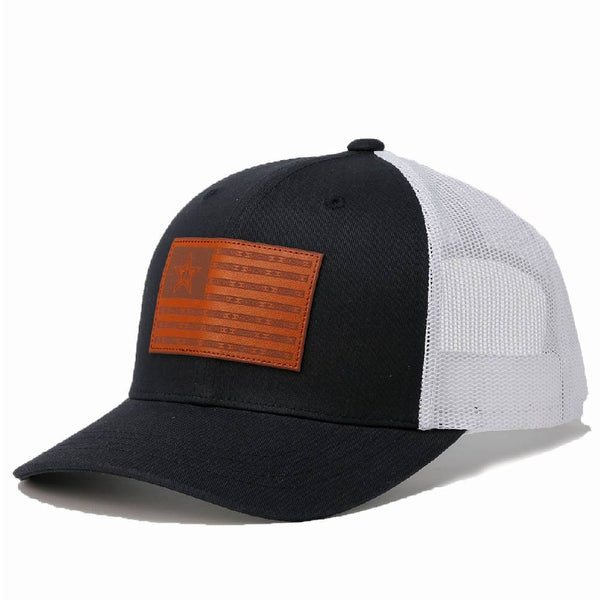 Cinch Leather Flag Cap - Teskeys