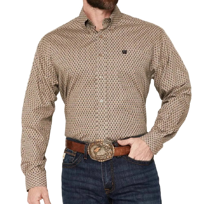 Cinch Men's Geo Print Button Shirt