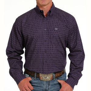 Cinch Men's Geo Button Shirt MEN - Clothing - Shirts - Long Sleeve Shirts Cinch   