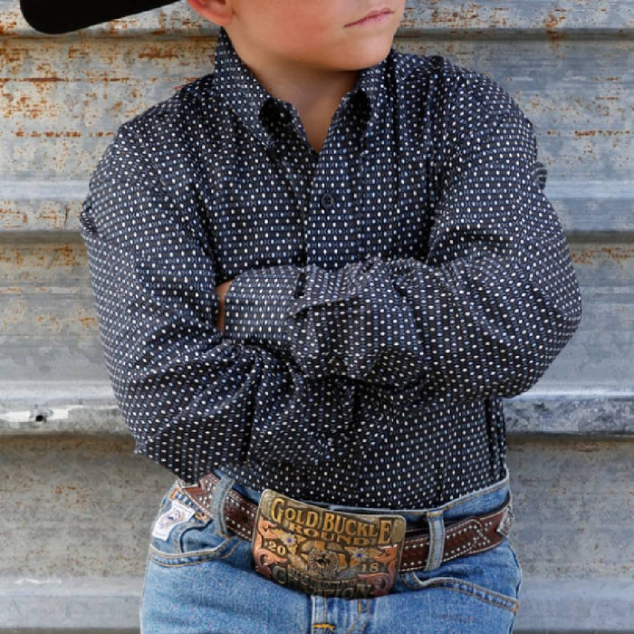 Cinch Boy's Geo Button Shirt