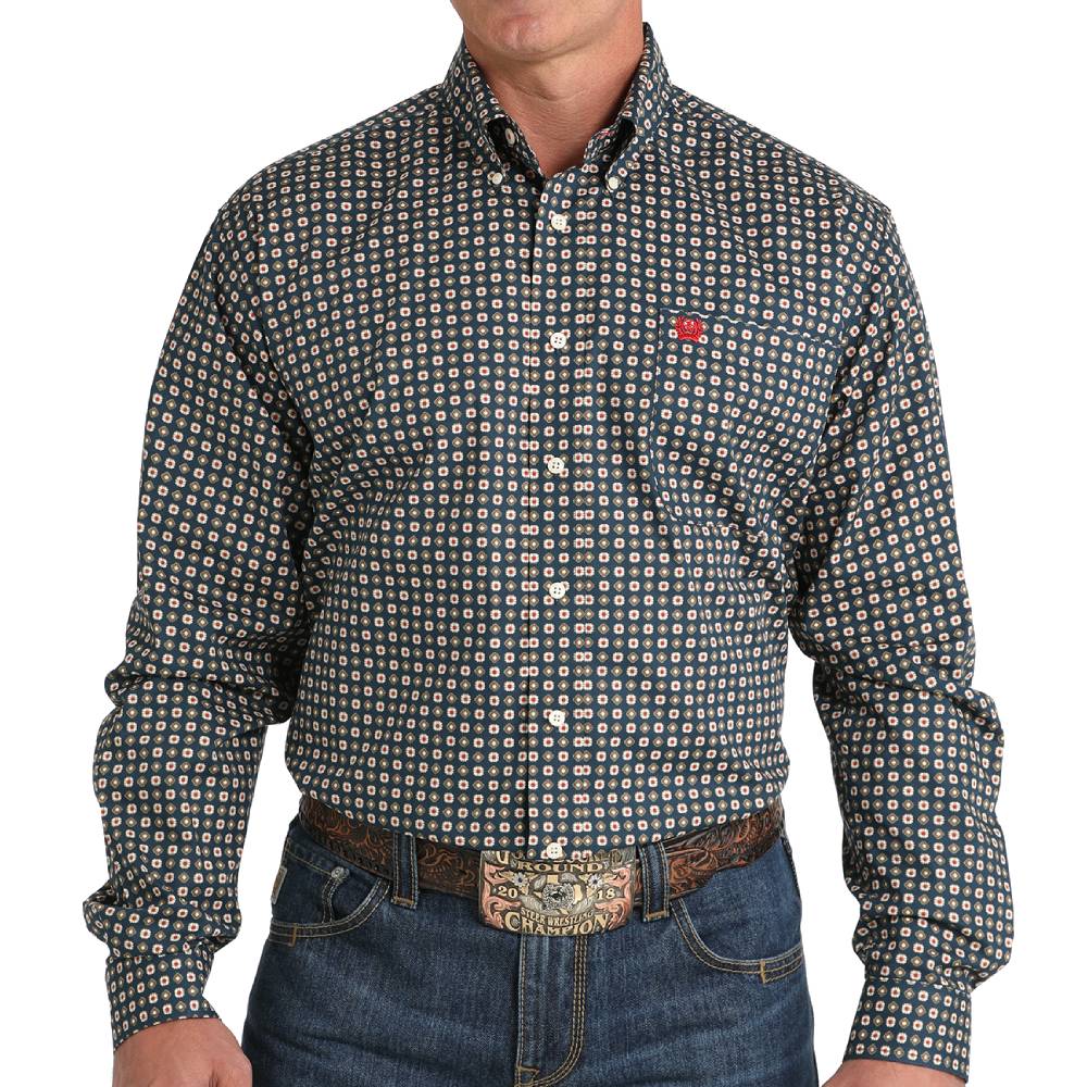 Cinch Men's Medallion Print Shirt MEN - Clothing - Shirts - Long Sleeve Shirts Cinch   