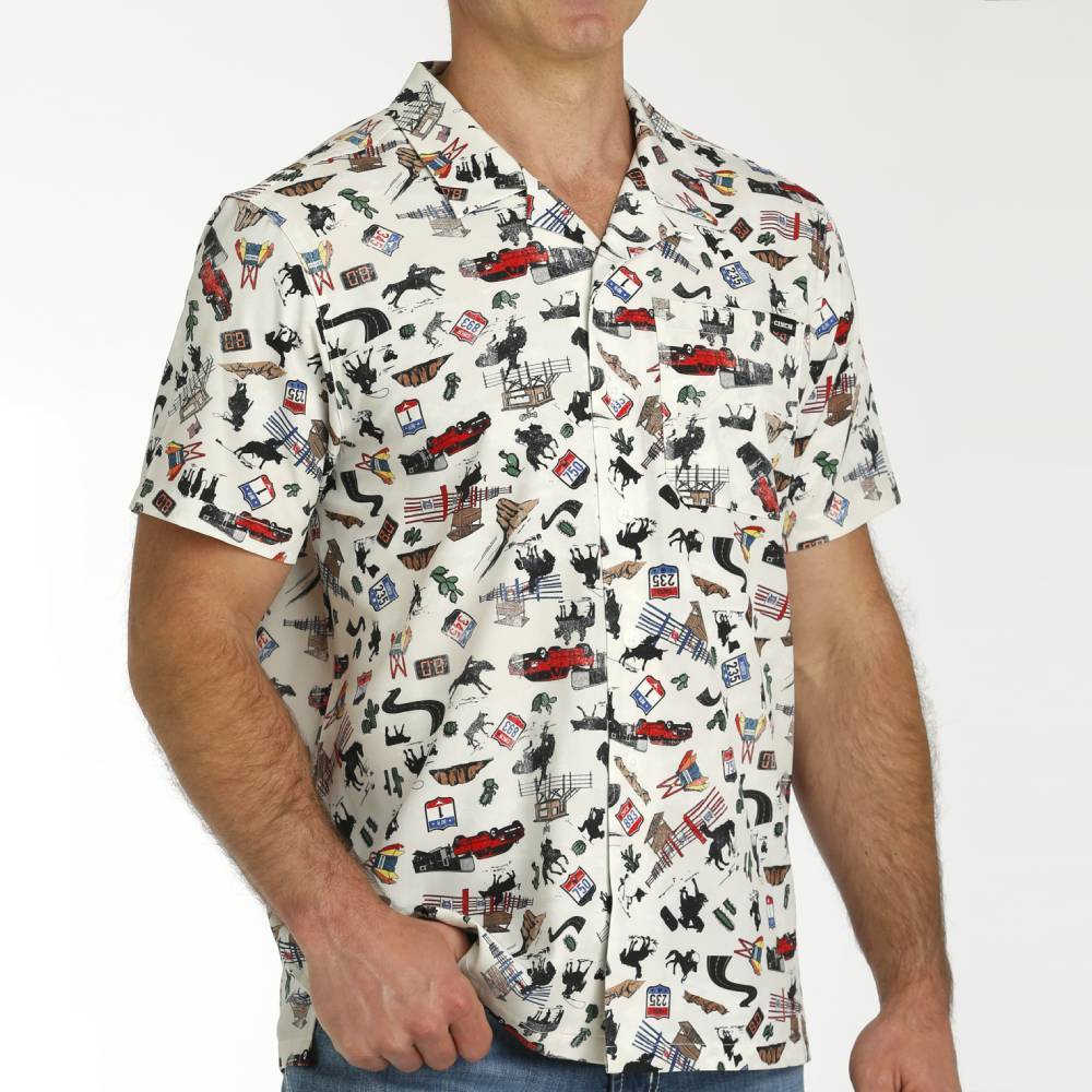 Cinch Men's Rodeo Road Camp Shirt MEN - Clothing - Shirts - Short Sleeve Shirts Cinch   