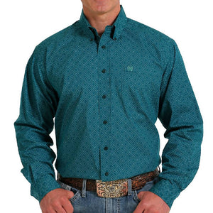 Cinch Men's Geo Print Button Shirt MEN - Clothing - Shirts - Long Sleeve Shirts Cinch   