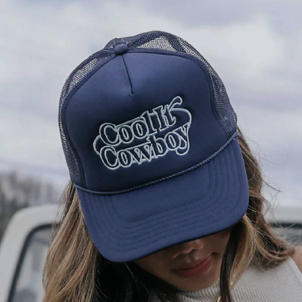 Cool It Cowboy Navy Trucker Cap WOMEN - Accessories - Caps, Hats & Fedoras Charlie Southern   