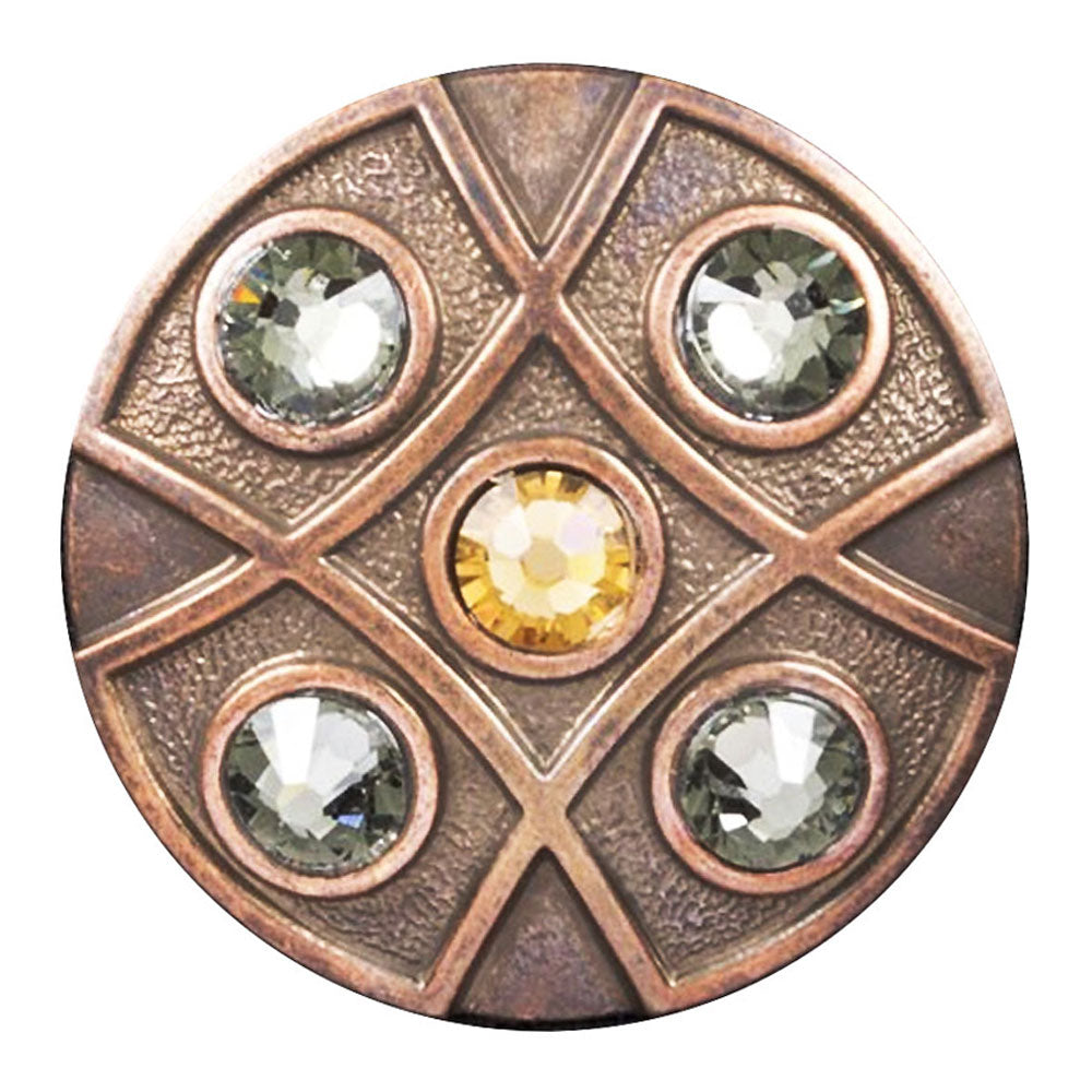 Copper Plated Crystal Concho Tack - Conchos & Hardware - Conchos MISC   