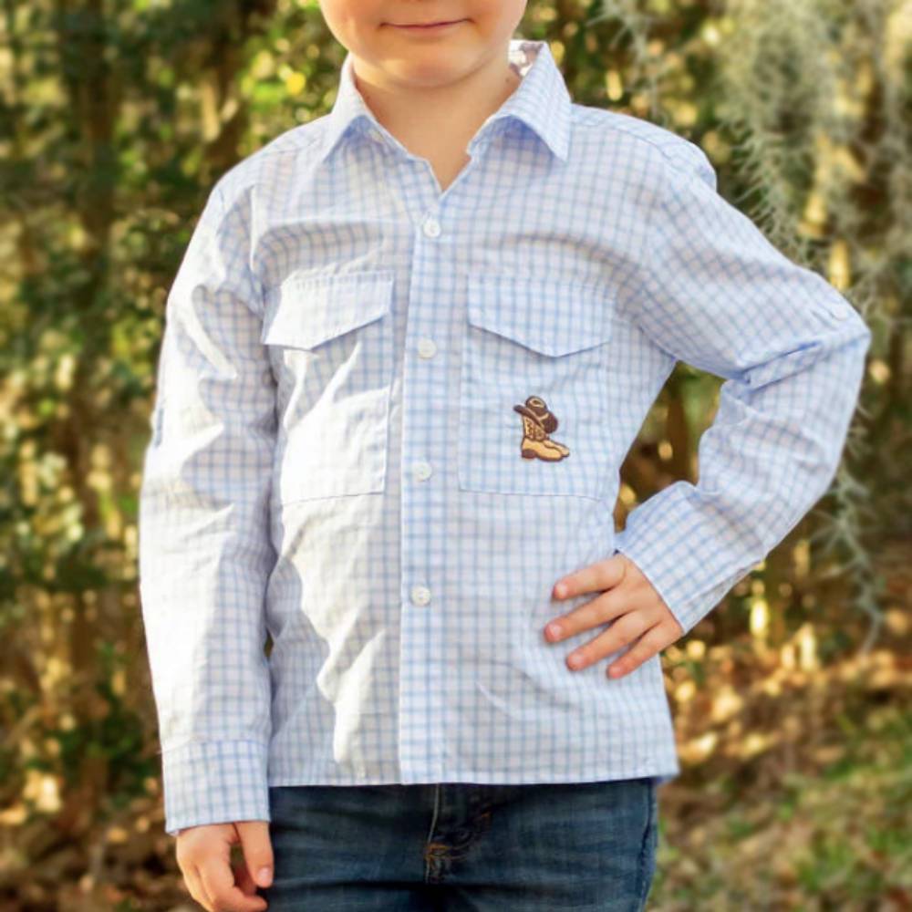 Boots & Bows Smocking Boy's Cowboy Fishing Shirt KIDS - Baby - Baby Boy Clothing Boots & Bows Smocking   