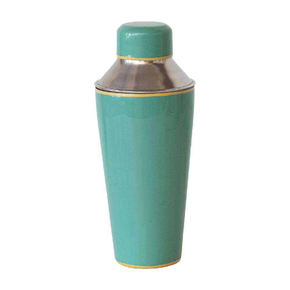 Turquoise Enameled Stainless Steel Cocktail Shaker HOME & GIFTS - Tabletop + Kitchen - Bar Accessories Creative Co-Op   