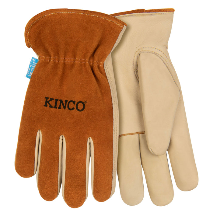 Kinco Water-Resistant Premium Grain & Suede Cowhide Driver For the Rider - Gloves Kinco