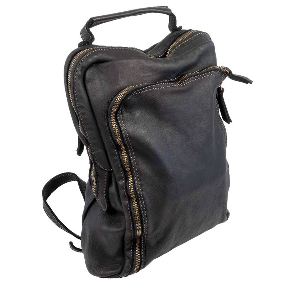 Distressed Leather Backpack WOMEN - Accessories - Handbags - Backpacks Milio Milano   