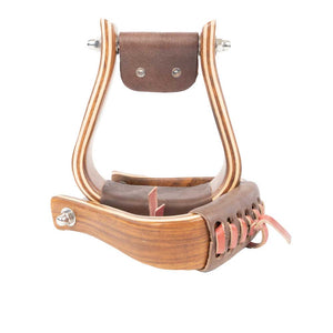 Teskey's Matte Oak Wood Stirrups Tack - Saddle Accessories Teskey's 2"