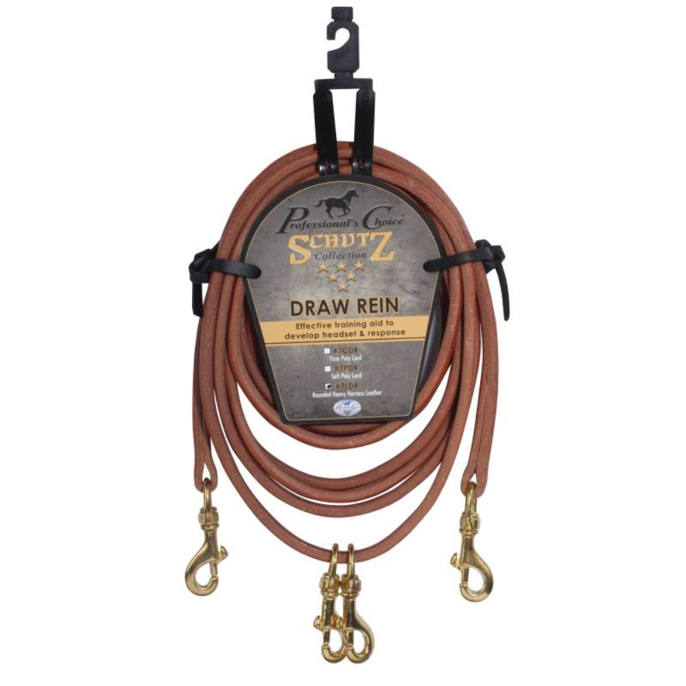 Professional's Choice Schutz Rounded Draw Reins Tack - Reins Professional's Choice