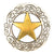 Bright Gold Engraved Ranger Star Concho Tack - Conchos & Hardware - Conchos MISC   