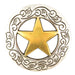 Bright Gold Engraved Ranger Star Concho Tack - Conchos & Hardware MISC   