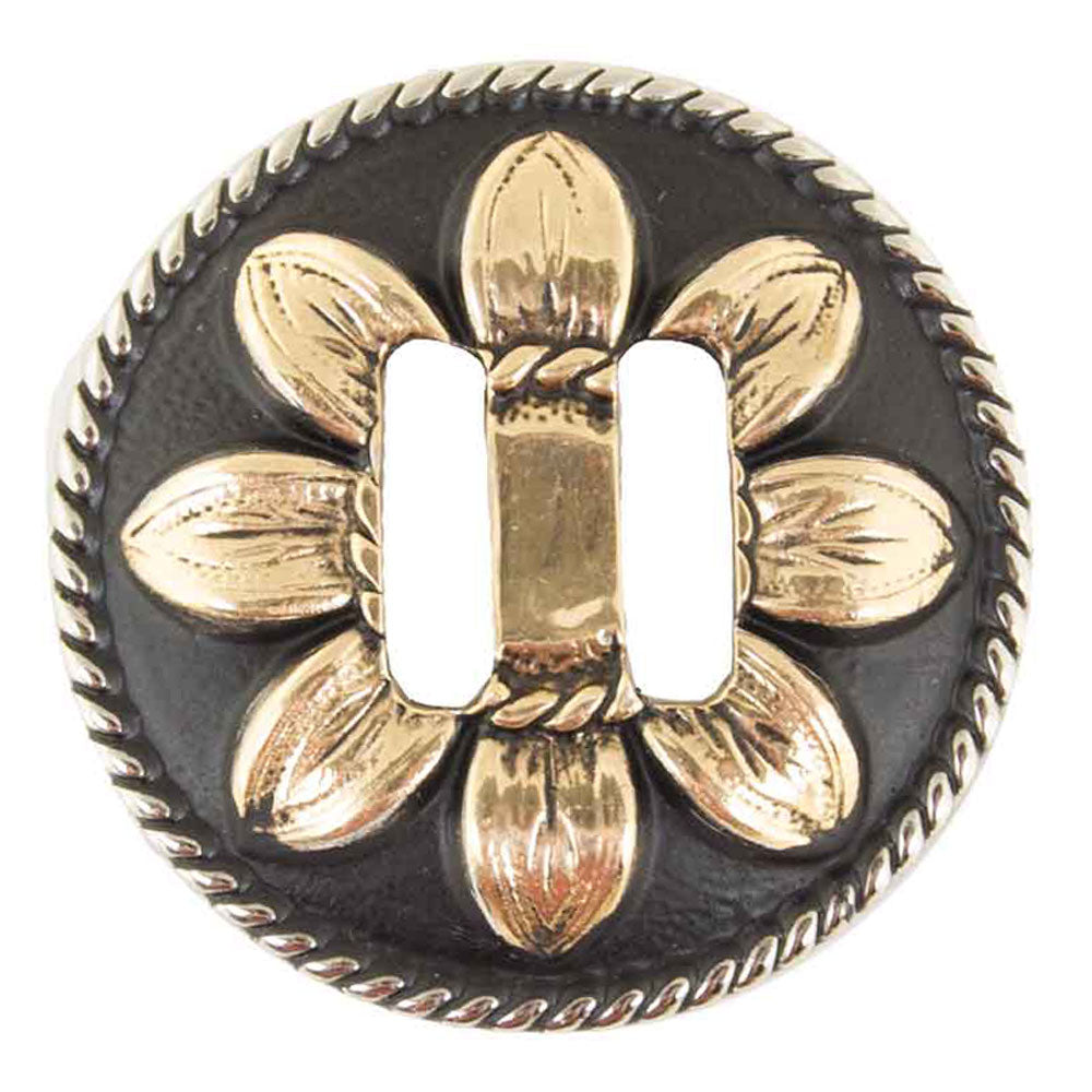 Slotted Rustic Gold Daisy Concho Tack - Conchos & Hardware - Conchos MISC   