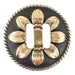 Slotted Rustic Gold Daisy Concho Tack - Conchos & Hardware MISC   