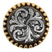 Antique Floral Scroll Concho Tack - Conchos & Hardware MISC   