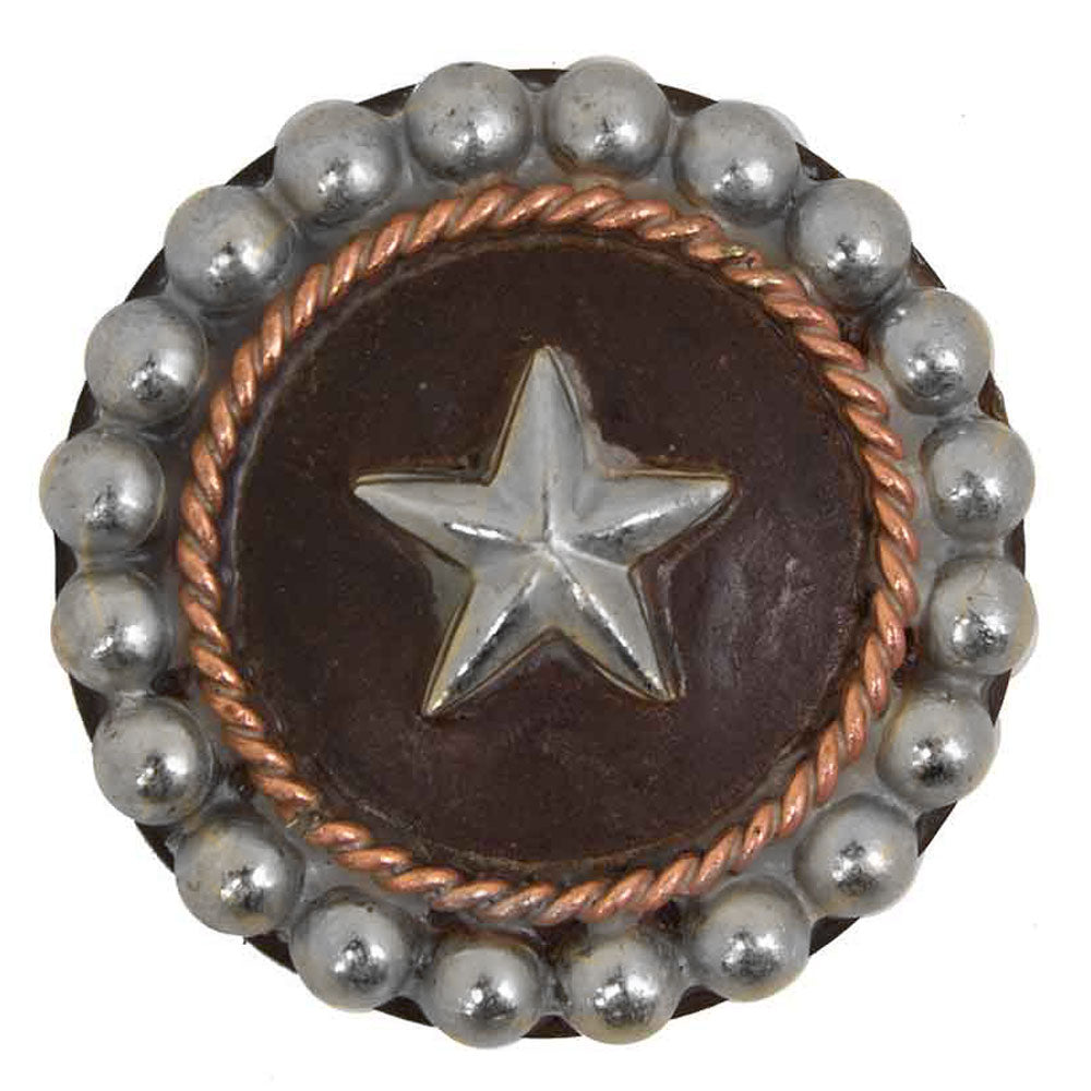 Antique Star Concho With Wire Border Tack - Conchos & Hardware - Conchos MISC   
